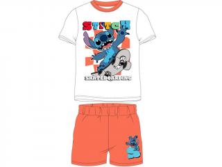 Pijama bumbac cu maneca scurta, Stitch Skateboarding