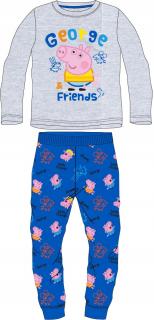 Pijama bumbac Peppa Pig George Friends maneca lunga