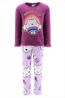 Pijama coral flecee cu maneca lunga Gabby s Dollhouse, Cakey Cat