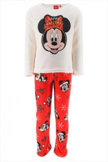 Pijama coral flecee cu maneca lunga Happy Minnie Mouse Disney