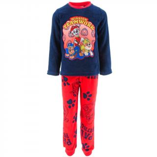 Pijama coral flecee cu maneca lunga Paw Patrol Teamwork