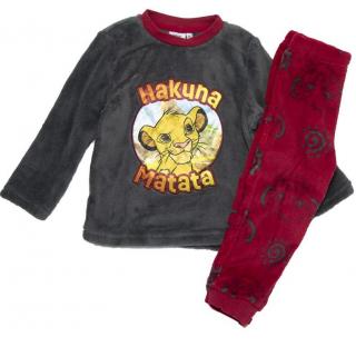 Pijama coral flecee cu maneca lunga Regele Leu