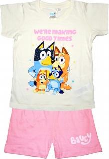 Pijama de vara cu maneca scurta, bumbac, Bluey Good Times