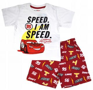 Pijama de vara cu maneca scurta, bumbac, Cars Speed 95