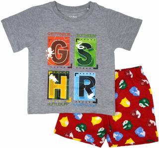 Pijama de vara cu maneca scurta, bumbac, Harry Potter Houses