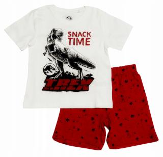 Pijama de vara cu maneca scurta, bumbac, Jurassic World T.Rex