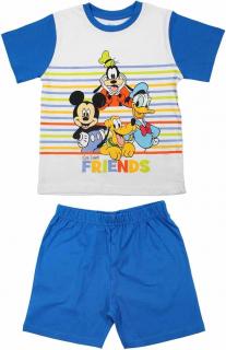 Pijama de vara cu maneca scurta, bumbac, Mickey Mouse si Prietenii lui