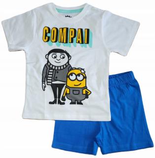Pijama de vara cu maneca scurta, bumbac, Minions Compai