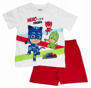 Pijama de vara cu maneca scurta, bumbac, PJ Masks