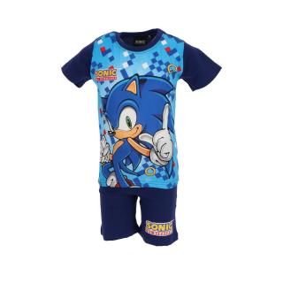 Pijama de vara cu maneca scurta, bumbac, Sonic OK