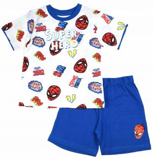 Pijama de vara cu maneca scurta, bumbac, Spiderman Super Hero