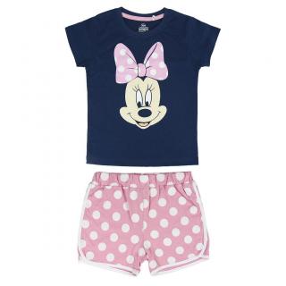 Pijama de vara cu maneca scurta din bumbac, Minnie Mouse