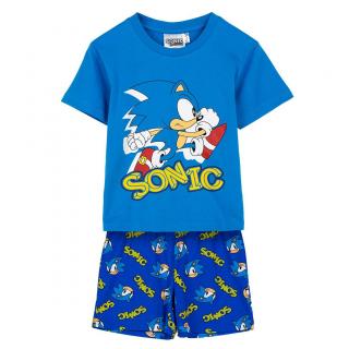 Pijama de vara cu maneca scurta din bumbac, Sonic