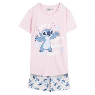 Pijama de vara, maneca scurta, bumbac, Lilo  Stitch Beach