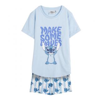 Pijama de vara, maneca scurta, bumbac, Lilo  Stitch Waves