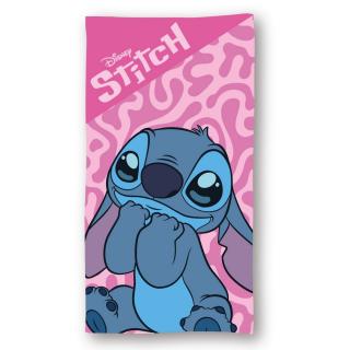 Prosop de plaja cu uscare rapida din microfibra Lilo si Stitch, 140x70 cm