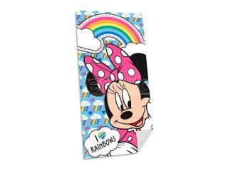 Prosop din bumbac Minnie Mouse Rainbows, 140x70cm