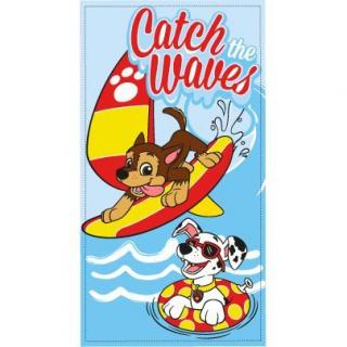 Prosop din poliester Paw Patrol Catch the Waves, 140x70cm