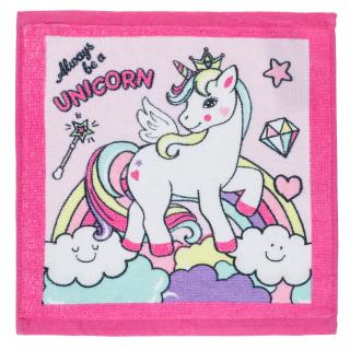 Prosop maini bumbac Unicorn Curcubeu 30x30 cm