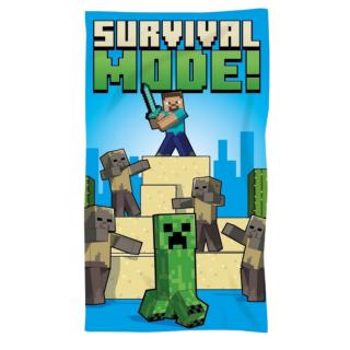 Prosop microfibra plaja Minecraft Survival Mode, 140x70cm