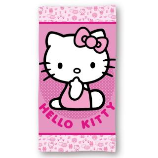 Prosop plaja cu uscare rapida din microfibra Hello Kitty, 140x70 cm