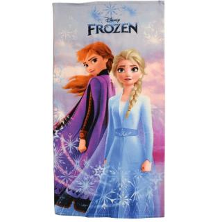 Prosop plaja microfira Frozen Disney Anna and Elsa, 140x70cm