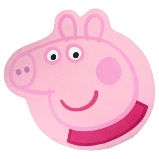 Prosop plaja poliester, forma Peppa Pig, 126x130 cm