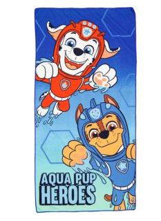 Prosop plaja poliester Paw Patrol Aqua Beach, 60x120 cm