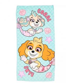 Prosop plaja poliester Paw Patrol Mermaid, 60x120 cm