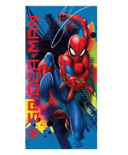 Prosop plaja poliester Spiderman Blue fast dry, 70x137 cm