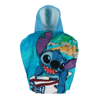 Prosop poncho bumbac, Lilo  Stitch Surf 55x110 cm