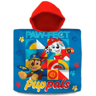 Prosop poncho bumbac, Paw Patrol Pup Pals, 60x120 cm