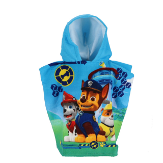 Prosop poncho microfibra Paw Patrol The Team 50x100 cm
