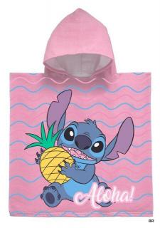 Prosop poncho poliester, Lilo  Stitch Girls Aloha, 55x110 cm