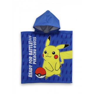 Prosop poncho poliester, Pokemon Battle, 55x110 cm