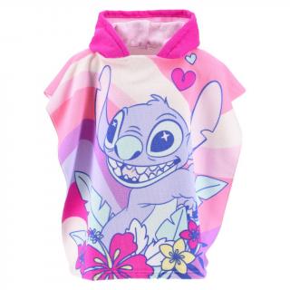 Prosop poncho poliester uscare rapida, Lilo  Stitch 55x110 cm