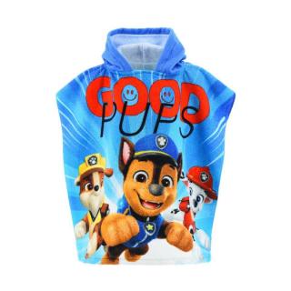 Prosop poncho poliester uscare rapida, Paw Patrol Good Pups 55x110 cm