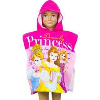 Prosop poncho poliester uscare rapida, Printesele Disney, 50x100 cm