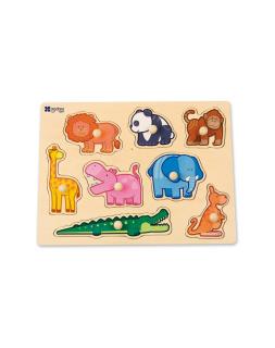 Puzzle din lemn incastru Jungla, 8 piese