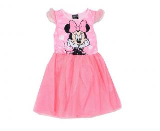 Rochie cu tul si inimioare, maneca scurta Minnie Mouse