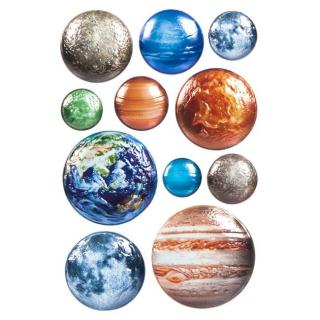 Set 11 bucati autocolante 3D Sistemul Solar