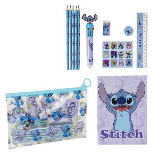 Set 11 rechizite, Lilo  Stitch cu penar, 22.0 X 14.0 X 0.5 Cm