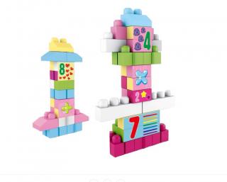 Set 120 cuburi de construit tip duplo, mari, multicolore