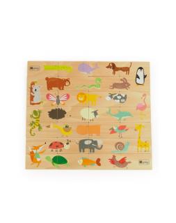 Set 2 in 1 domino animale, 28 piese