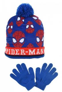 Set 2 piese iarna, caciula groasa si manusi, Spider-Man