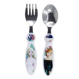 Set 2 tacamuri, furculita si lingura pentru copii Frozen Trust de Journey, 15.5 cm