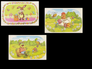 Set 3 bucati suport farfurie pentru servit masa model Paste 42x27 cm