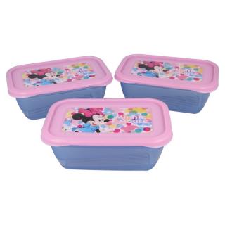 Set 3 cutii cu capac forma dreptunghiulara Minnie Mouse