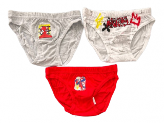 Set 3 perechi chiloti din bumbac, Spiderman