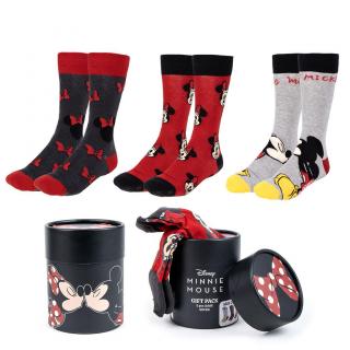Set 3 perechi sosete groase in cutie cadou, Minnie Mouse Disney